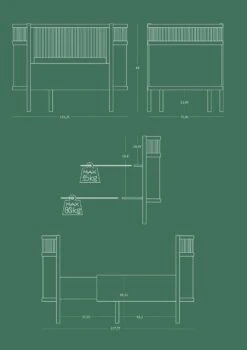 Sebra Ledikant Meegroeibed Baby & Junior -Baby Product Winkel blueprint 6