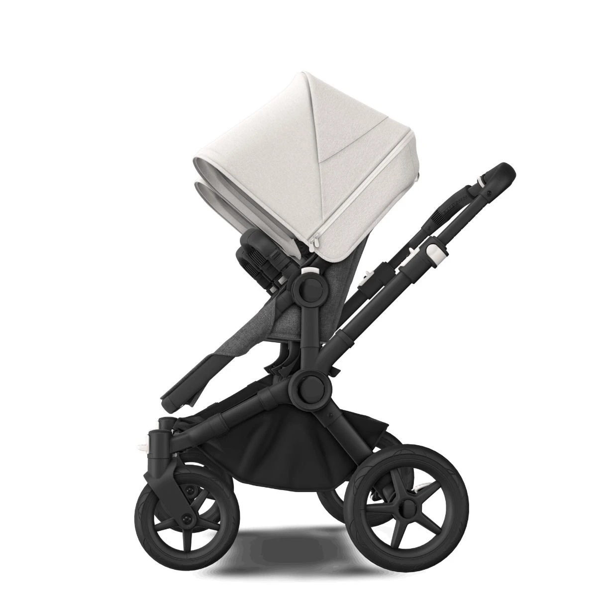 Bugaboo Donkey 5 Duo Black - Grey Melange - Misty White 10 Bugaboo Donkey 5 Duo Black - Grey Melange - Misty White - Afbeelding 8