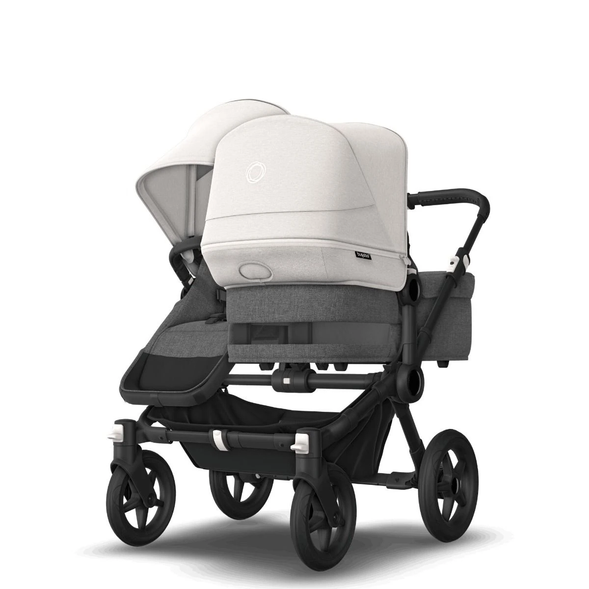 Bugaboo Donkey 5 Duo Black - Grey Melange - Misty White 4 Bugaboo Donkey 5 Duo Black - Grey Melange - Misty White - Afbeelding 2