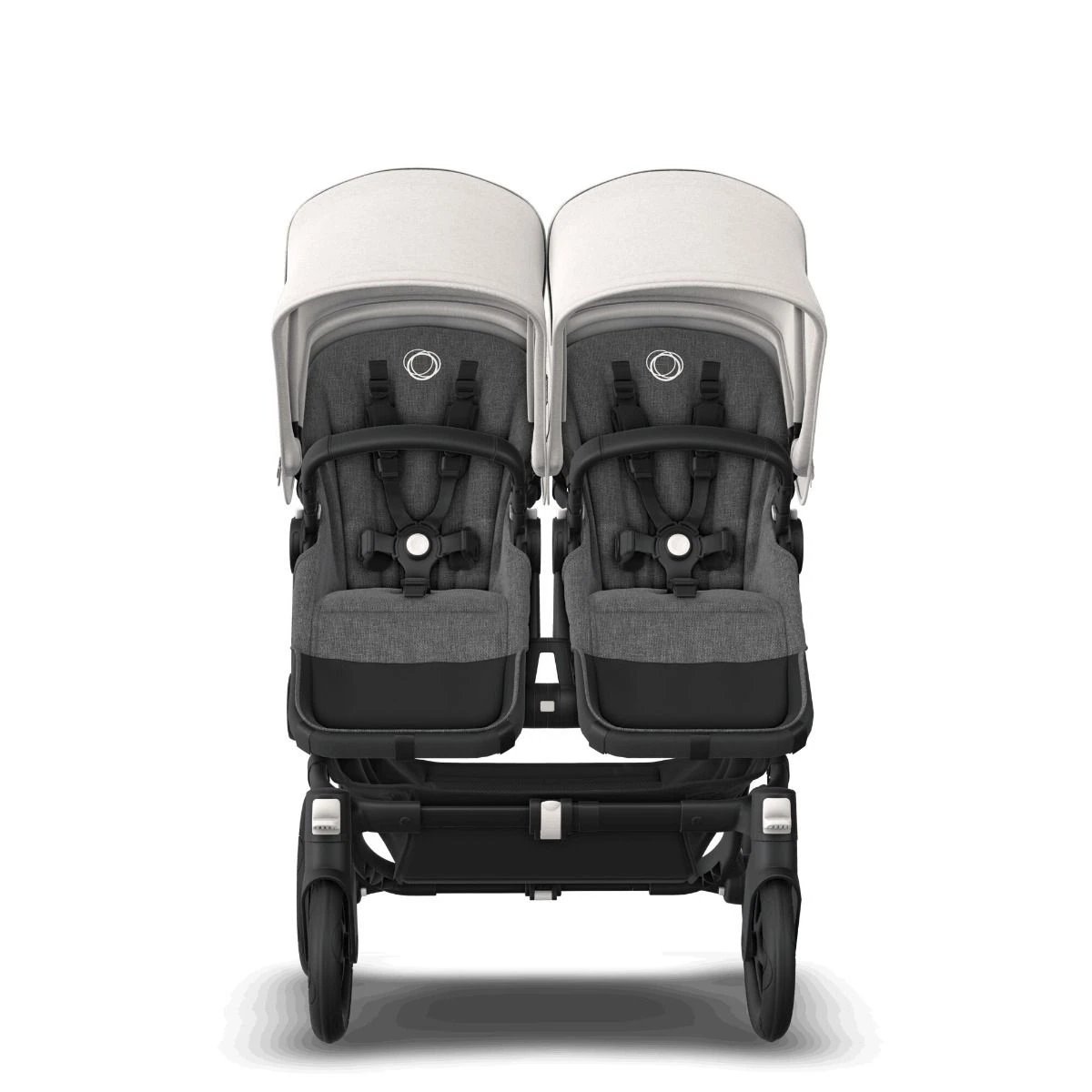 Bugaboo Donkey 5 Duo Black - Grey Melange - Misty White 7 Bugaboo Donkey 5 Duo Black - Grey Melange - Misty White - Afbeelding 5