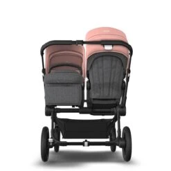 Bugaboo Donkey 5 Duo Black - Grey Melange- Morning Pink -Baby Product Winkel bugaboo donkey 5 duo black grey melange morning pink 2