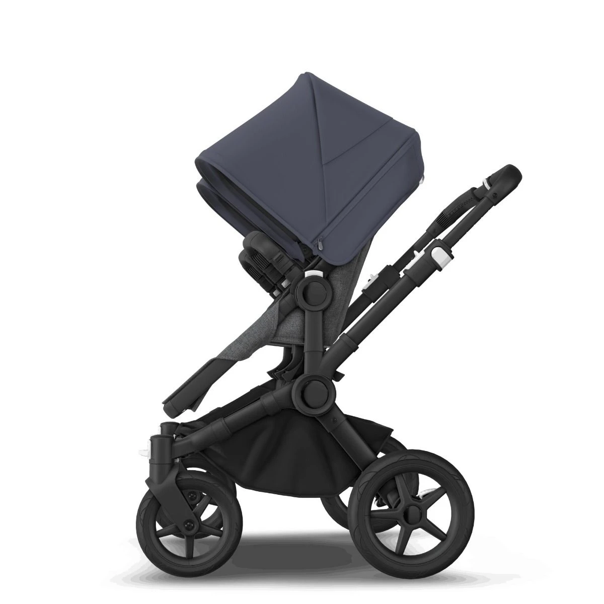 Bugaboo Donkey 5 Duo Black - Grey Melange - Stormy Blue 10 Bugaboo Donkey 5 Duo Black - Grey Melange - Stormy Blue - Afbeelding 8