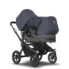 Bugaboo Donkey 5 Duo Black - Grey Melange - Stormy Blue 2 Bugaboo Donkey 5 Duo Black - Grey Melange - Stormy Blue -Baby Product Winkel bugaboo donkey 5 duo black grey melange stormy blue 2