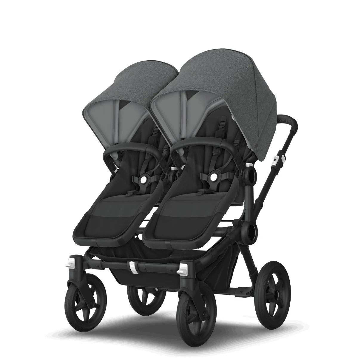 Bugaboo Donkey 5 Duo Black - Midnight Black - Grey Melange 9 Bugaboo Donkey 5 Duo Black - Midnight Black - Grey Melange - Afbeelding 7