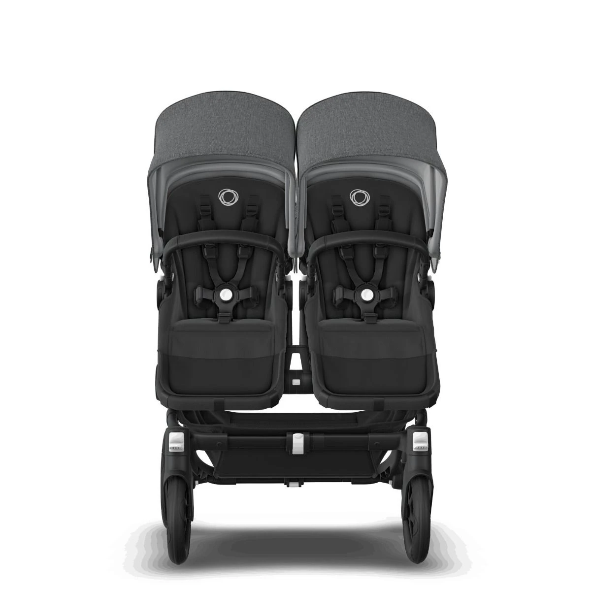 Bugaboo Donkey 5 Duo Black - Midnight Black - Grey Melange 6 Bugaboo Donkey 5 Duo Black - Midnight Black - Grey Melange - Afbeelding 4