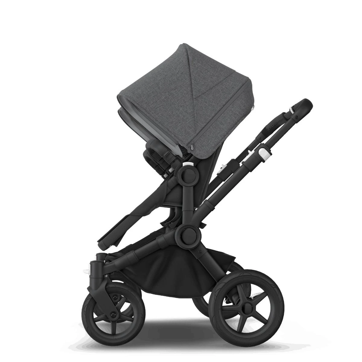 Bugaboo Donkey 5 Duo Black - Midnight Black - Grey Melange 11 Bugaboo Donkey 5 Duo Black - Midnight Black - Grey Melange - Afbeelding 9
