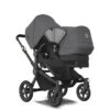 Bugaboo Donkey 5 Duo Black - Midnight Black - Grey Melange