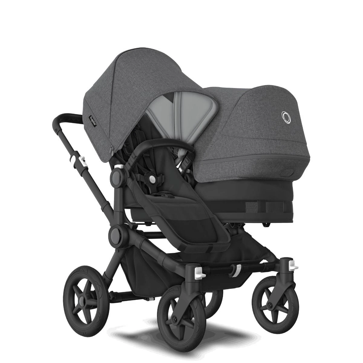 Bugaboo Donkey 5 Duo Black - Midnight Black - Grey Melange 3 Bugaboo Donkey 5 Duo Black - Midnight Black - Grey Melange