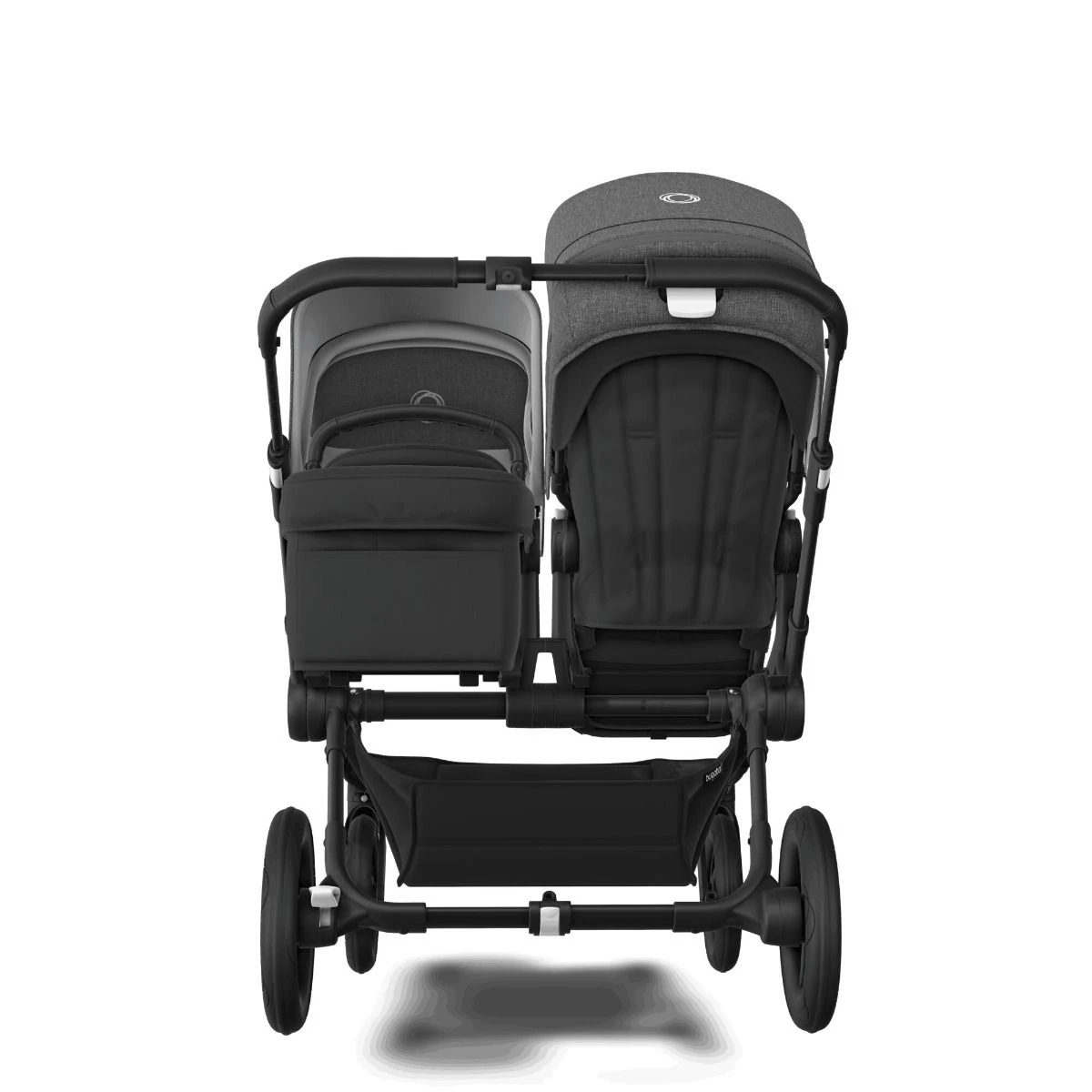 Bugaboo Donkey 5 Duo Black - Midnight Black - Grey Melange 5 Bugaboo Donkey 5 Duo Black - Midnight Black - Grey Melange - Afbeelding 3