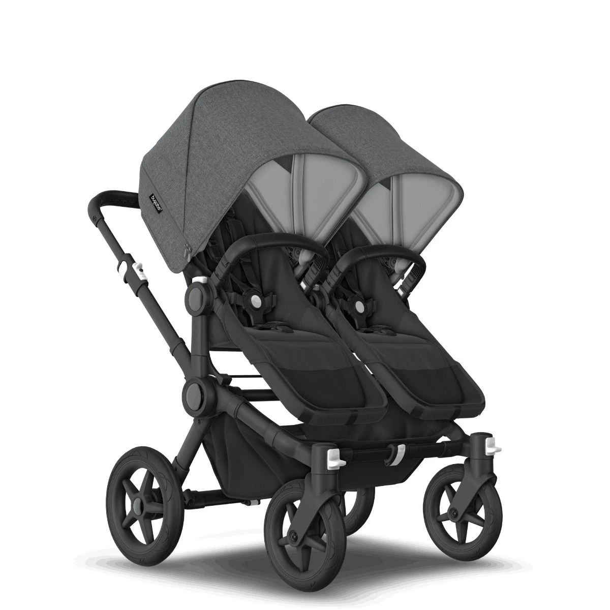 Bugaboo Donkey 5 Duo Black - Midnight Black - Grey Melange 8 Bugaboo Donkey 5 Duo Black - Midnight Black - Grey Melange - Afbeelding 6