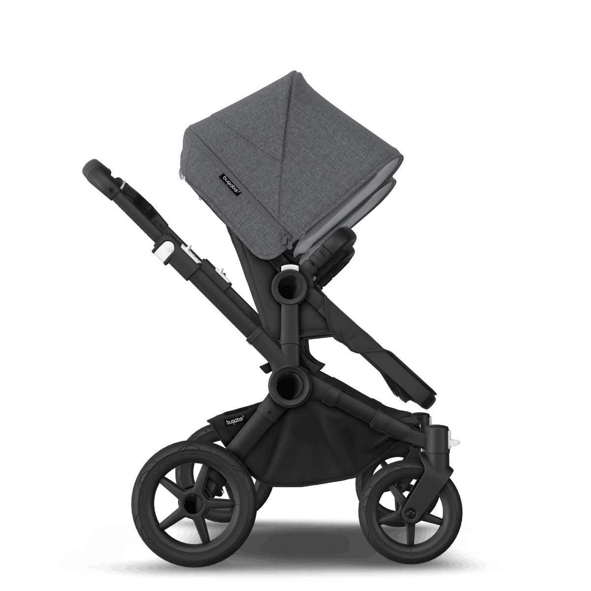 Bugaboo Donkey 5 Duo Black - Midnight Black - Grey Melange 10 Bugaboo Donkey 5 Duo Black - Midnight Black - Grey Melange - Afbeelding 8