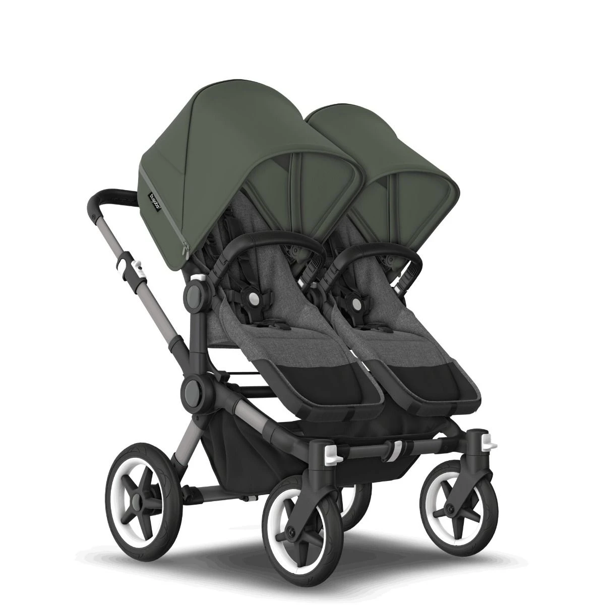 Bugaboo Donkey 5 Duo Graphite - Grey Melange - Forest Green 10 Bugaboo Donkey 5 Duo Graphite - Grey Melange - Forest Green - Afbeelding 8