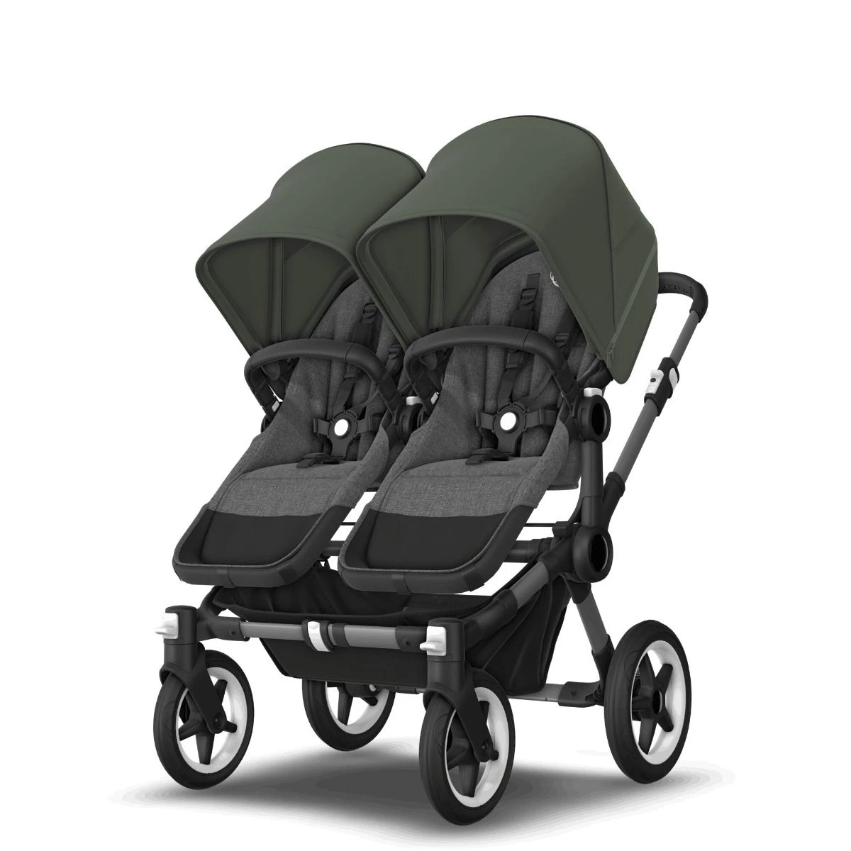 Bugaboo Donkey 5 Duo Graphite - Grey Melange - Forest Green 9 Bugaboo Donkey 5 Duo Graphite - Grey Melange - Forest Green - Afbeelding 7