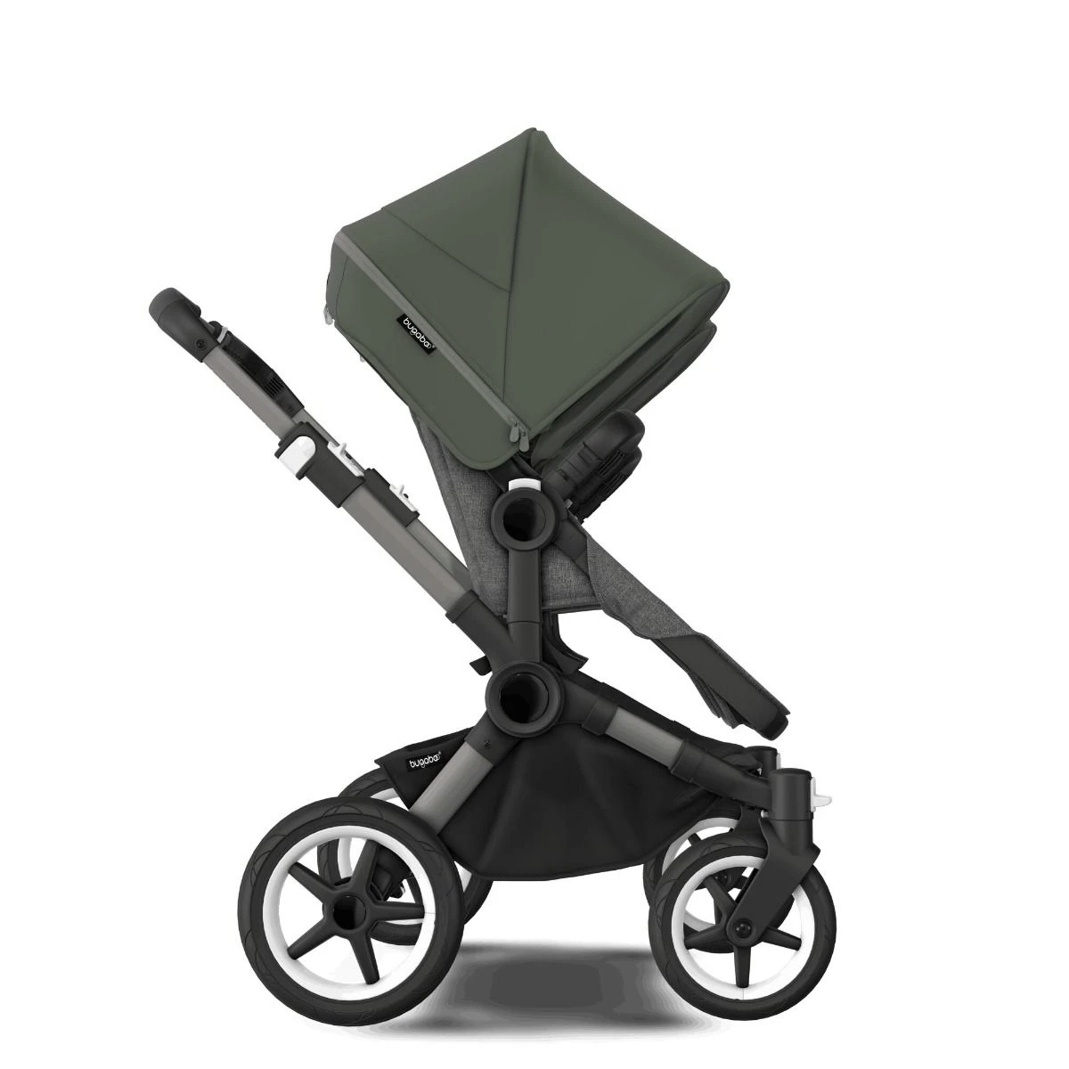 Bugaboo Donkey 5 Duo Graphite - Grey Melange - Forest Green 13 Bugaboo Donkey 5 Duo Graphite - Grey Melange - Forest Green - Afbeelding 11