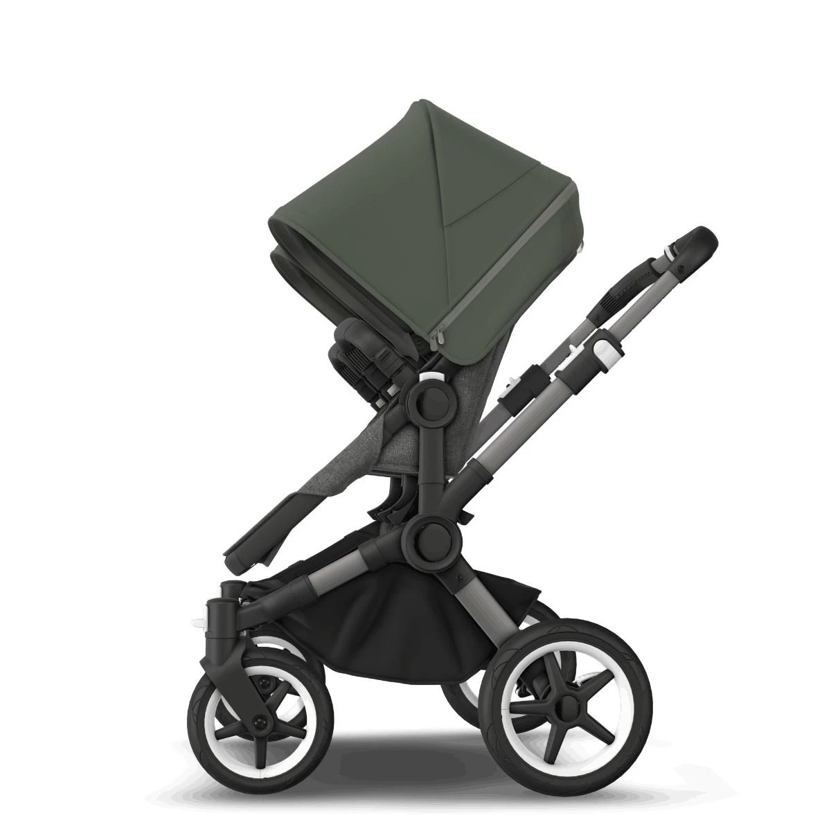 Bugaboo Donkey 5 Duo Graphite - Grey Melange - Forest Green 14 Bugaboo Donkey 5 Duo Graphite - Grey Melange - Forest Green - Afbeelding 12