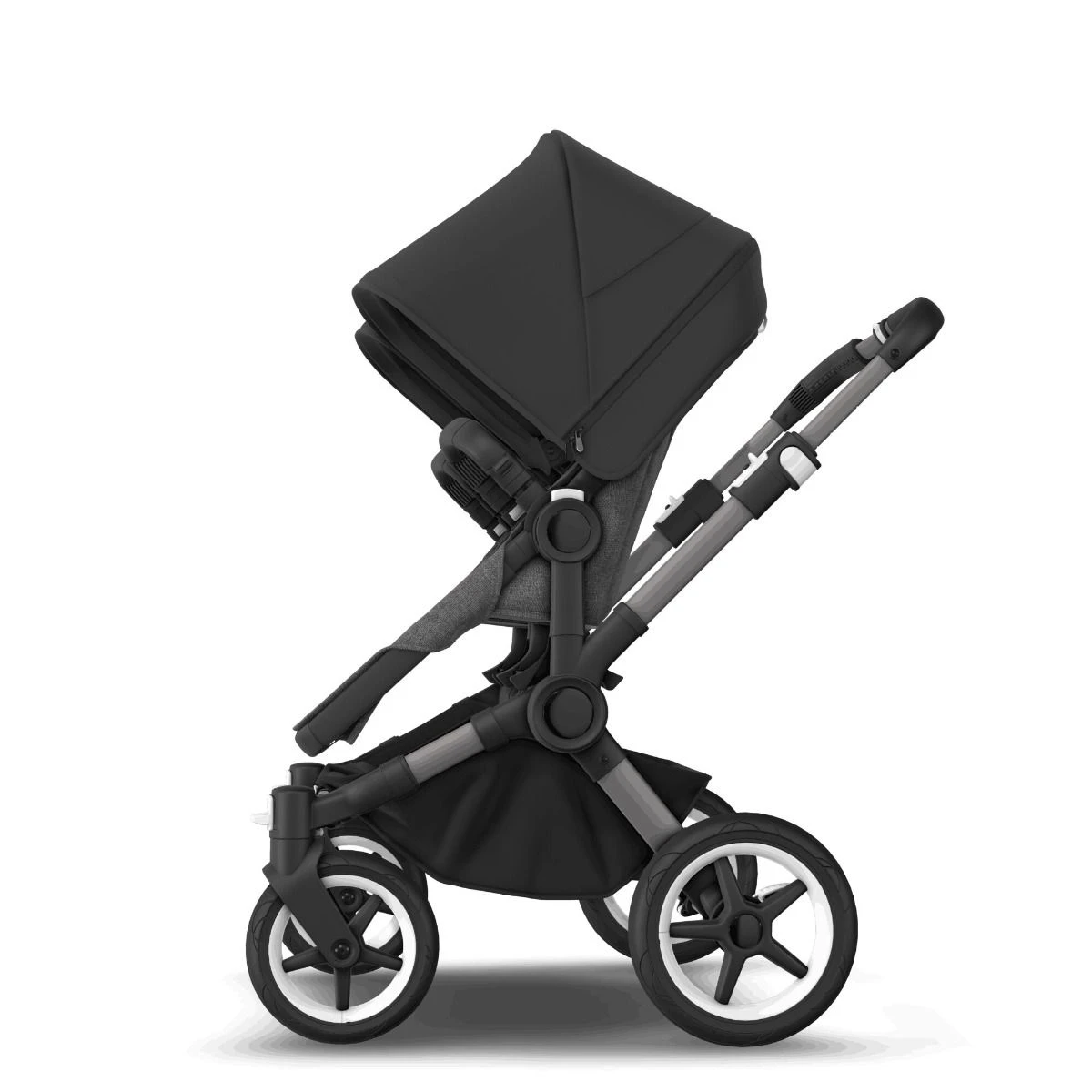 Bugaboo Donkey 5 Duo Graphite - Grey Melange - Midnight Black 10 Bugaboo Donkey 5 Duo Graphite - Grey Melange - Midnight Black - Afbeelding 8