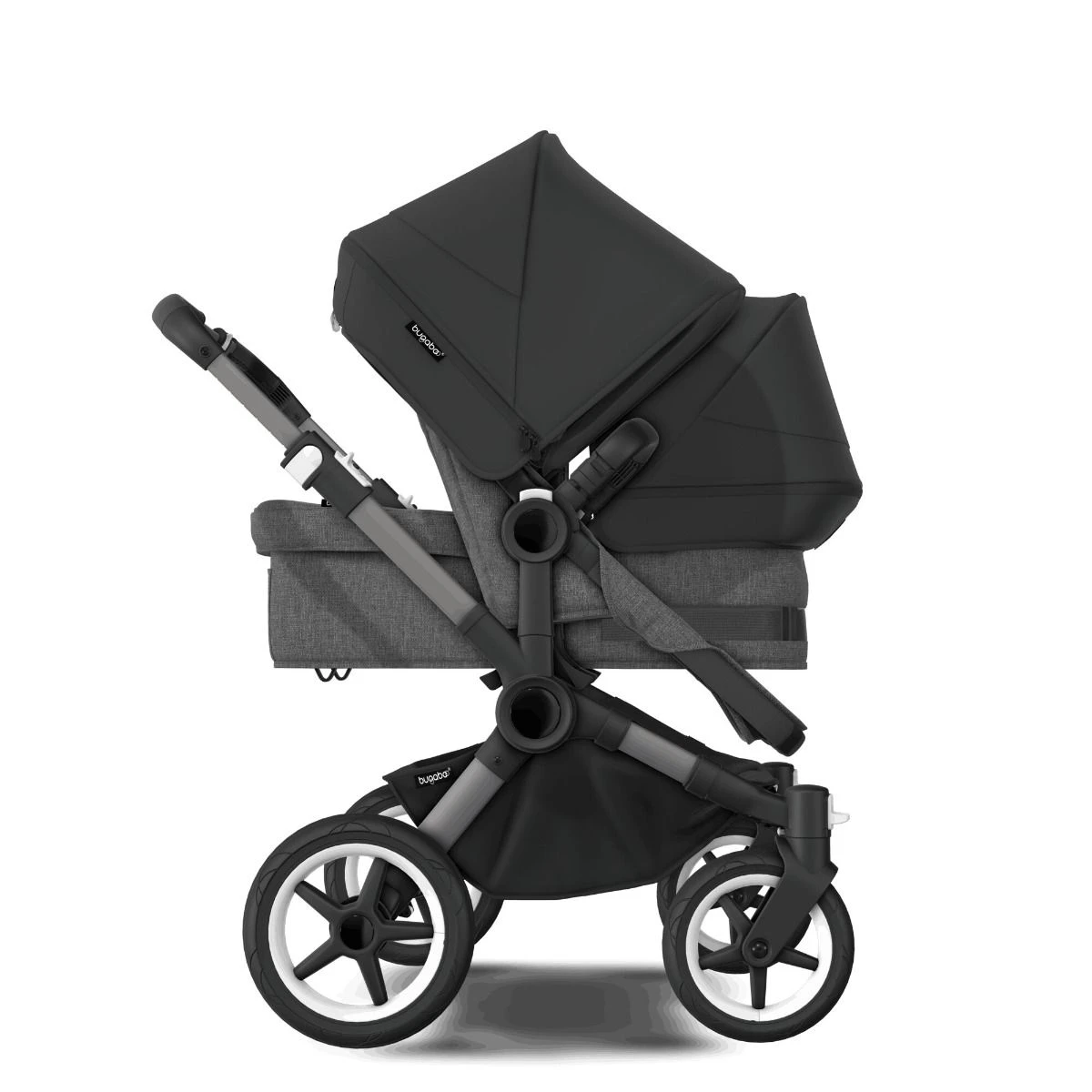 Bugaboo Donkey 5 Duo Graphite - Grey Melange - Midnight Black 5 Bugaboo Donkey 5 Duo Graphite - Grey Melange - Midnight Black - Afbeelding 3