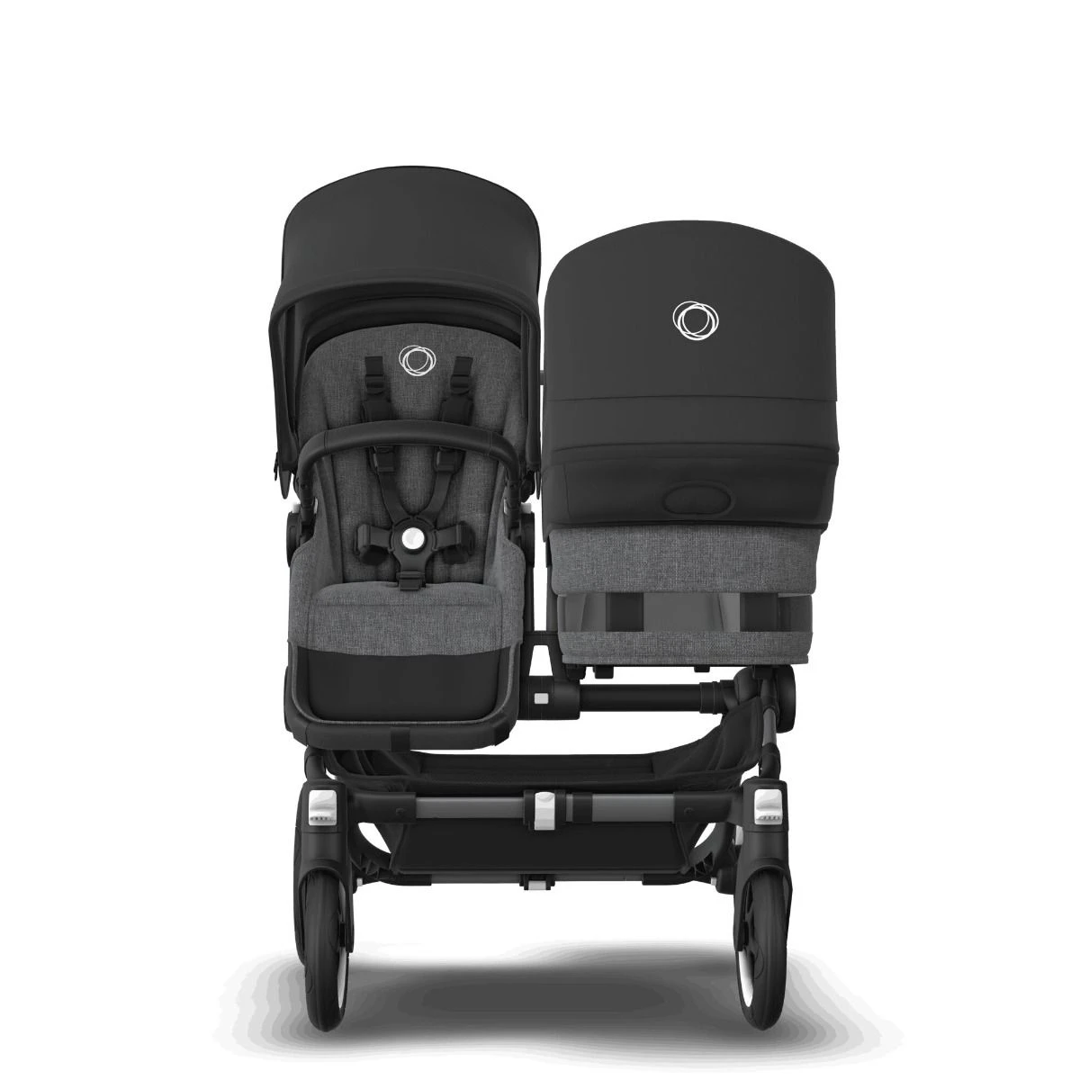 Bugaboo Donkey 5 Duo Graphite - Grey Melange - Midnight Black 8 Bugaboo Donkey 5 Duo Graphite - Grey Melange - Midnight Black - Afbeelding 6