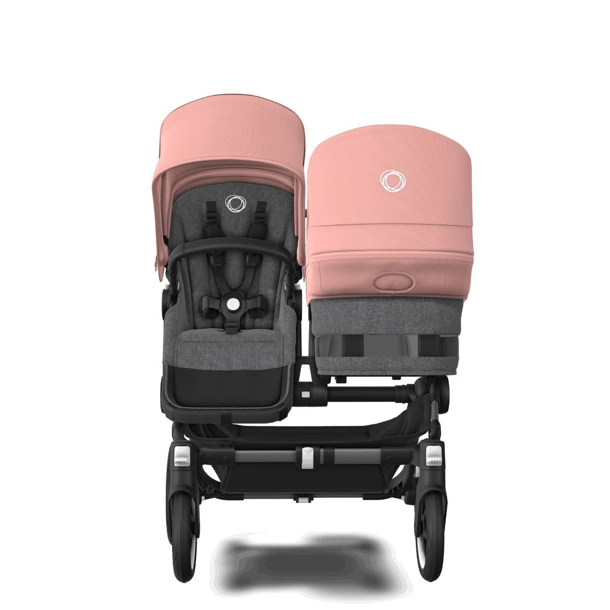 Bugaboo Donkey 5 Duo Graphite - Grey Melange- Morning Pink 8 Bugaboo Donkey 5 Duo Graphite - Grey Melange- Morning Pink - Afbeelding 6
