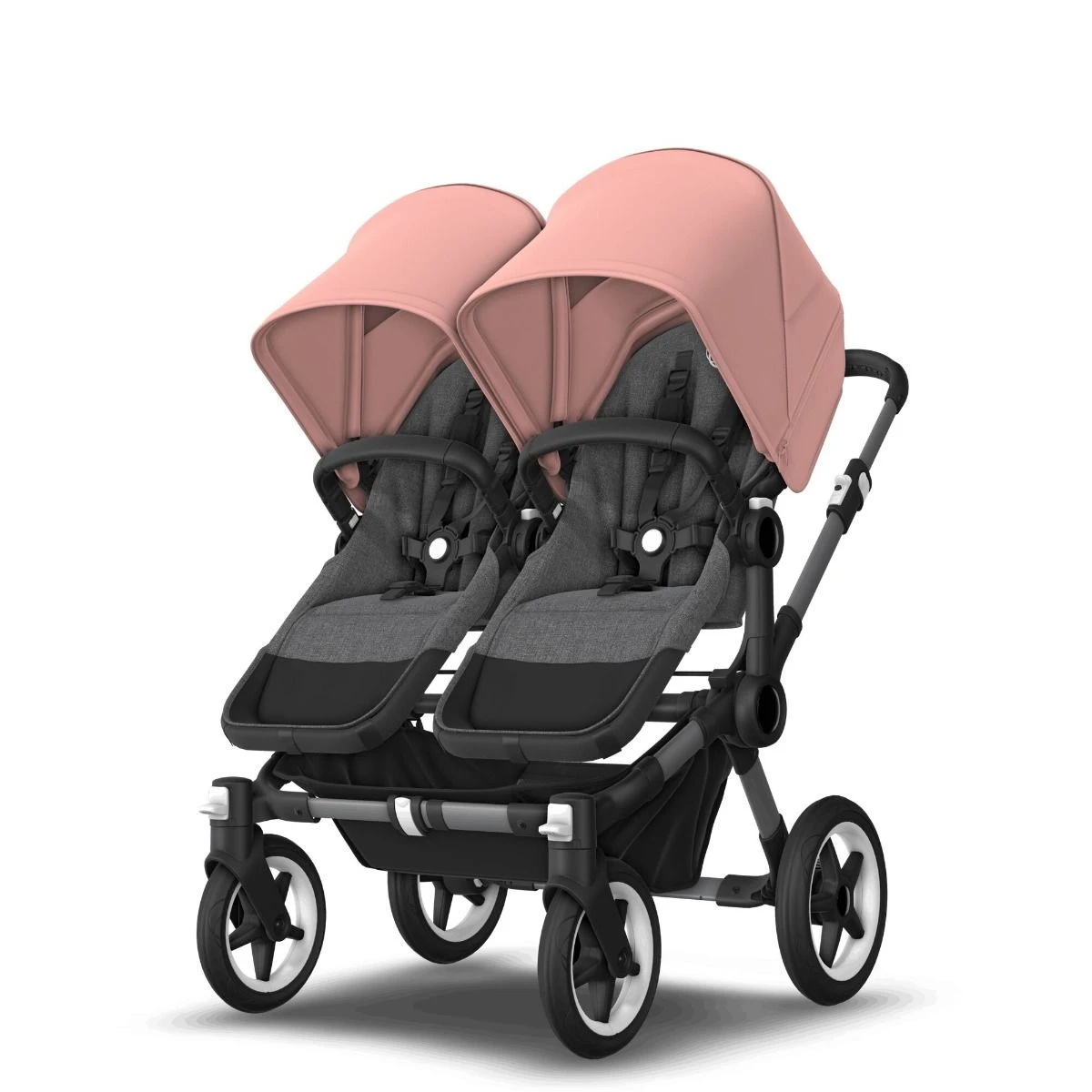 Bugaboo Donkey 5 Duo Graphite - Grey Melange- Morning Pink 9 Bugaboo Donkey 5 Duo Graphite - Grey Melange- Morning Pink - Afbeelding 7