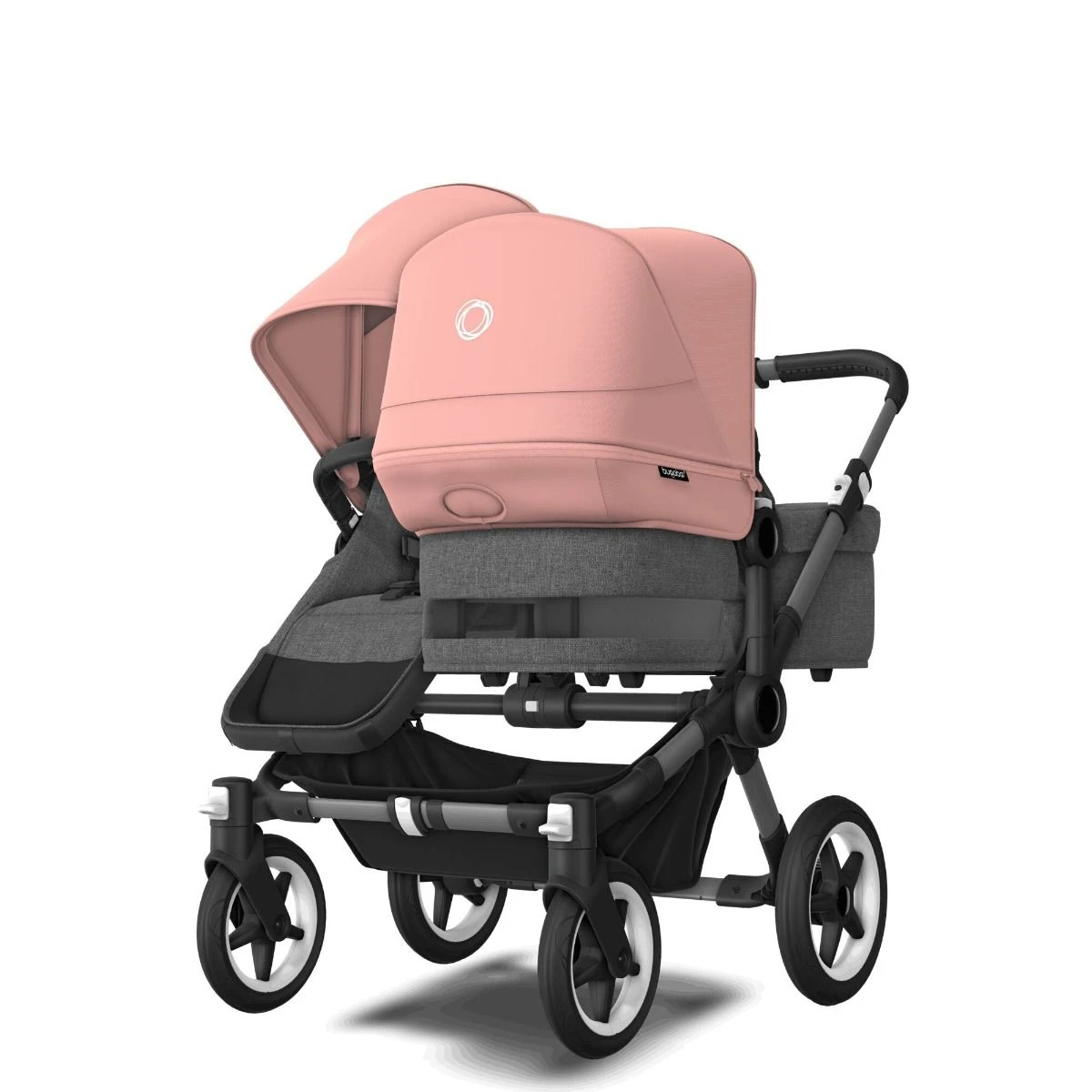 Bugaboo Donkey 5 Duo Graphite - Grey Melange- Morning Pink 4 Bugaboo Donkey 5 Duo Graphite - Grey Melange- Morning Pink - Afbeelding 2