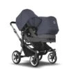 Bugaboo Donkey 5 Duo Graphite - Grey Melange - Stormy Blue