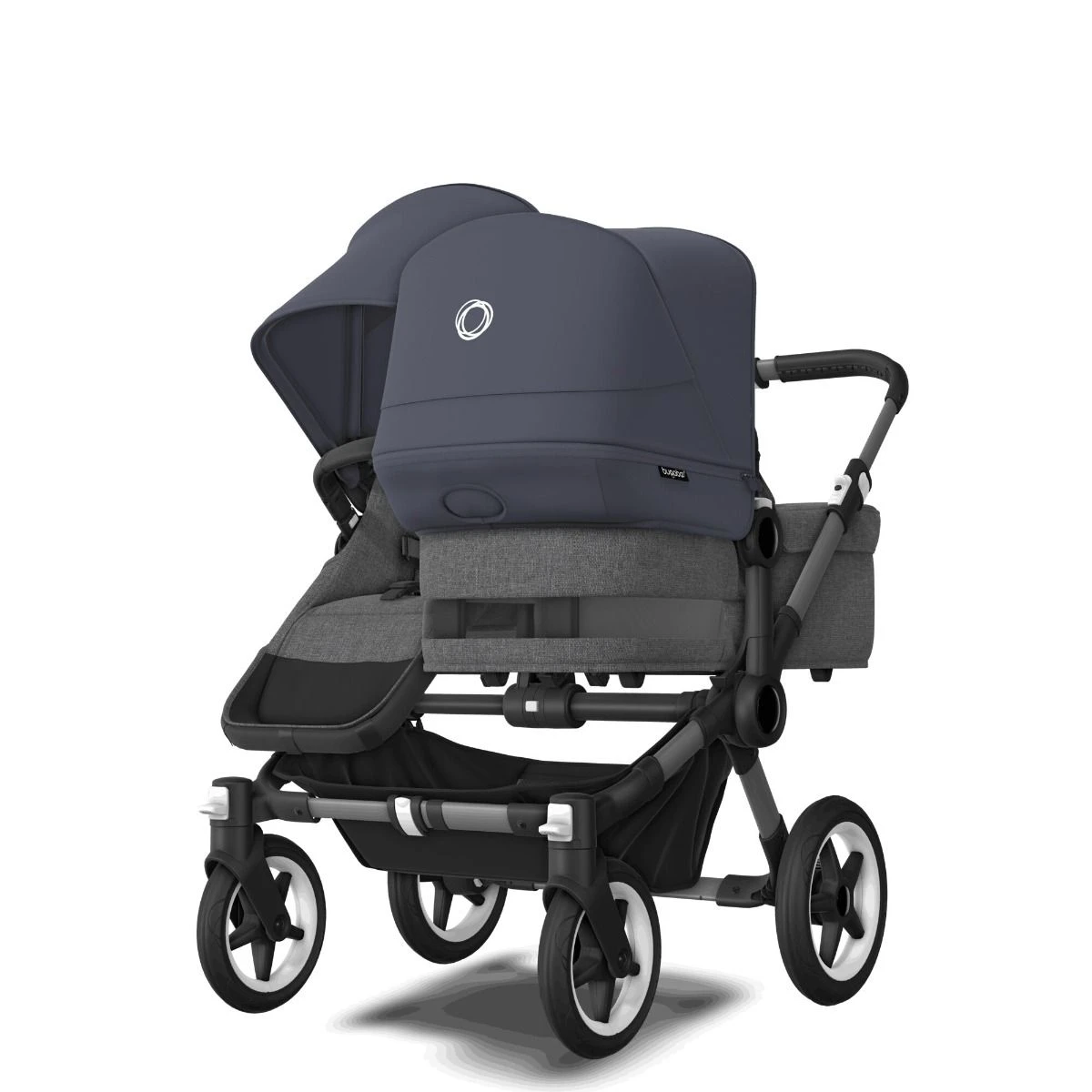 Bugaboo Donkey 5 Duo Graphite - Grey Melange - Stormy Blue 4 Bugaboo Donkey 5 Duo Graphite - Grey Melange - Stormy Blue - Afbeelding 2