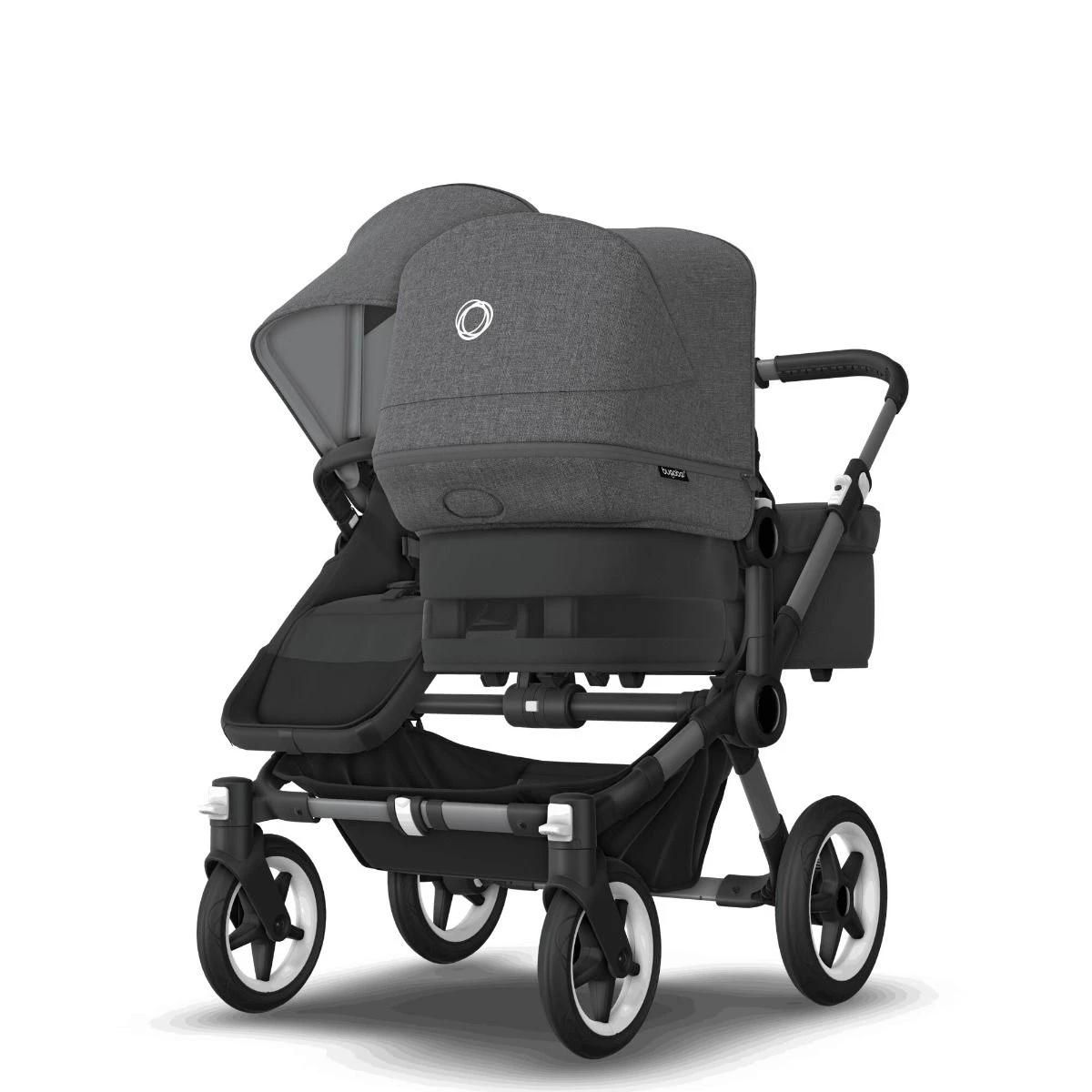 Bugaboo Donkey 5 Duo Graphite - Midnight Black - Grey Melange 4 Bugaboo Donkey 5 Duo Graphite - Midnight Black - Grey Melange - Afbeelding 2