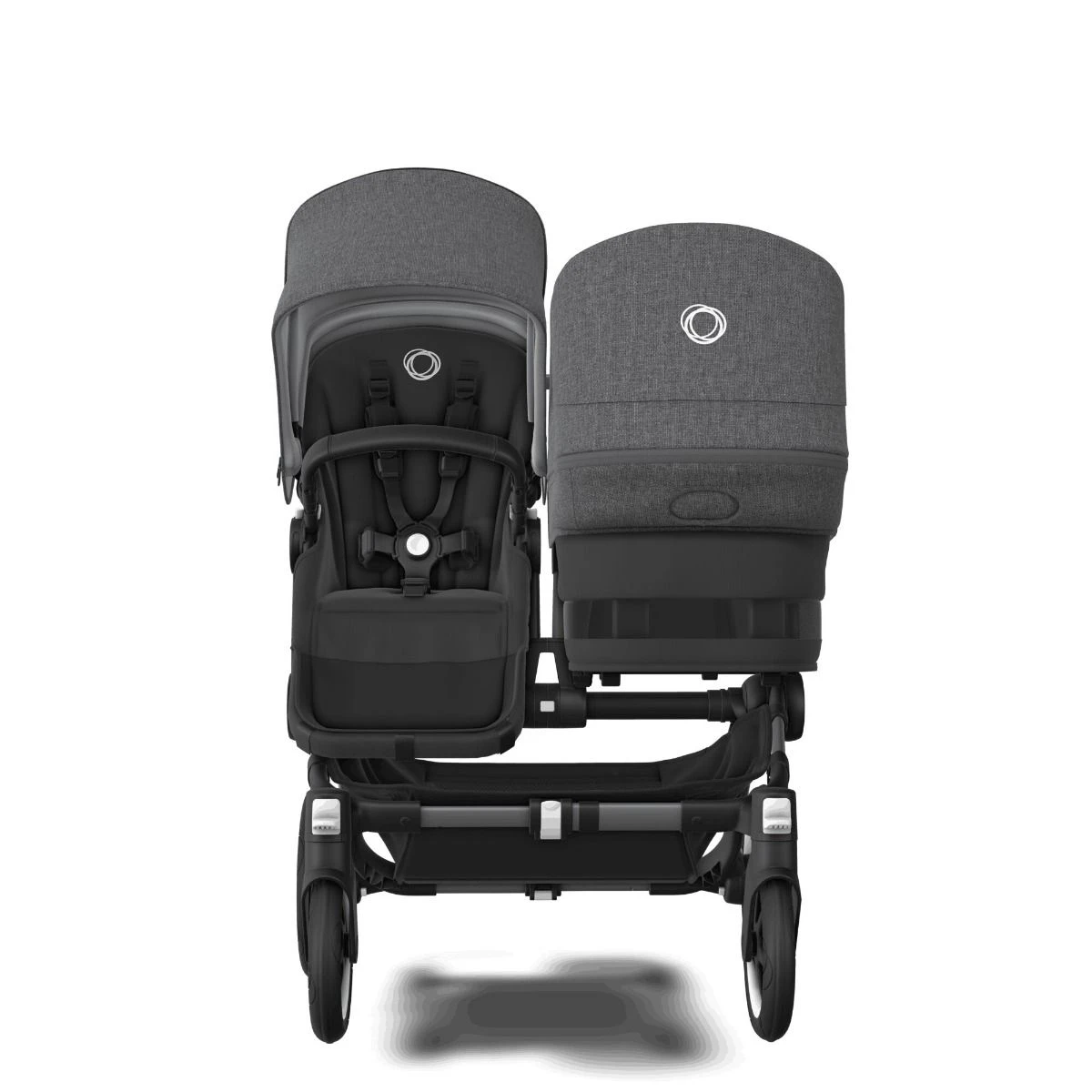 Bugaboo Donkey 5 Duo Graphite - Midnight Black - Grey Melange 7 Bugaboo Donkey 5 Duo Graphite - Midnight Black - Grey Melange - Afbeelding 5