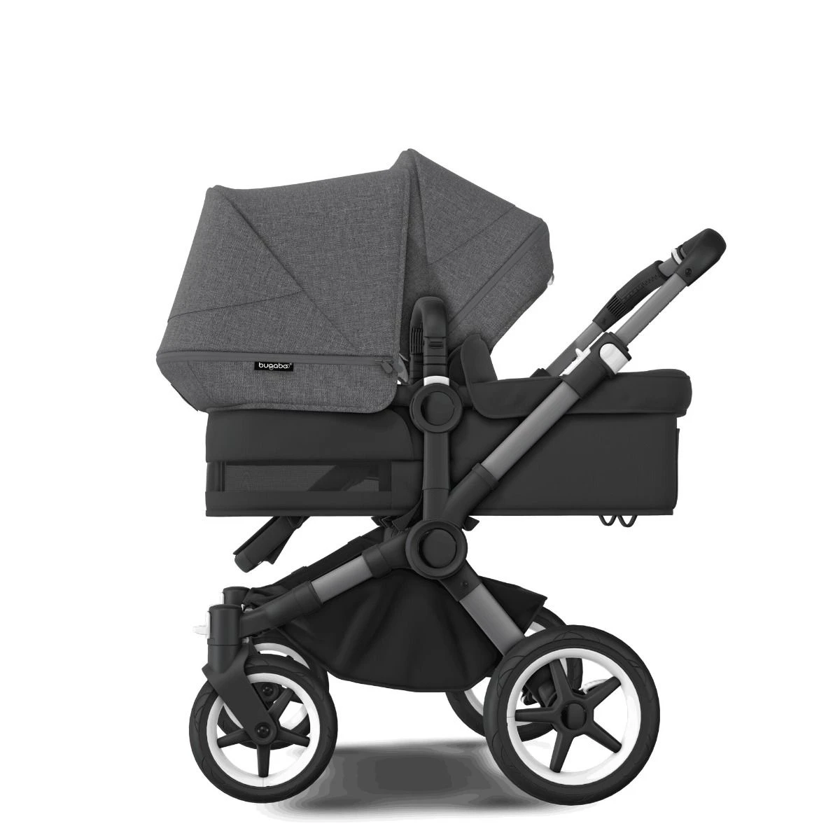 Bugaboo Donkey 5 Duo Graphite - Midnight Black - Grey Melange 5 Bugaboo Donkey 5 Duo Graphite - Midnight Black - Grey Melange - Afbeelding 3