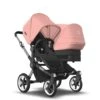 Bugaboo Donkey 5 Duo Graphite - Midnight Black - Morning Pink
