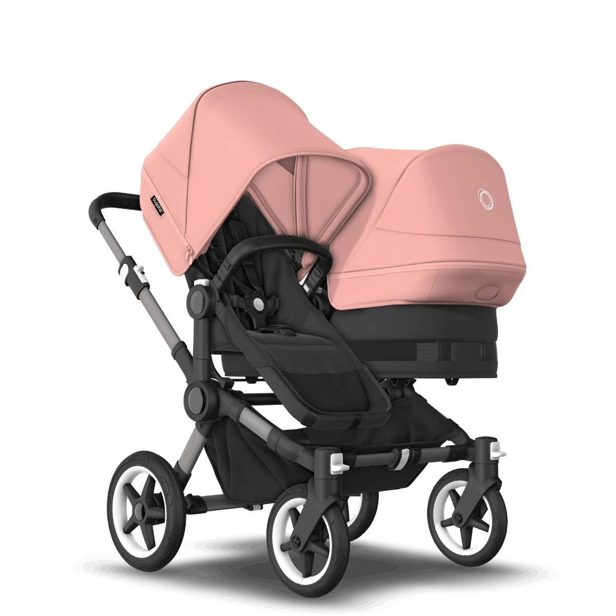 Bugaboo Donkey 5 Duo Graphite - Midnight Black - Morning Pink 3 Bugaboo Donkey 5 Duo Graphite - Midnight Black - Morning Pink