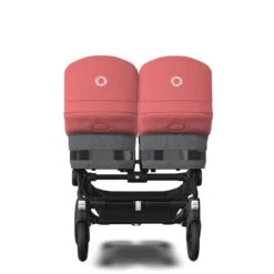 Bugaboo Donkey 5 Twin Black - Grey Melange -Sunrise Red -Baby Product Winkel bugaboo donkey 5 twin black grey melange sunrise red 5