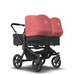 Bugaboo Donkey 5 Twin Black - Midnight Black - Sunrise Red