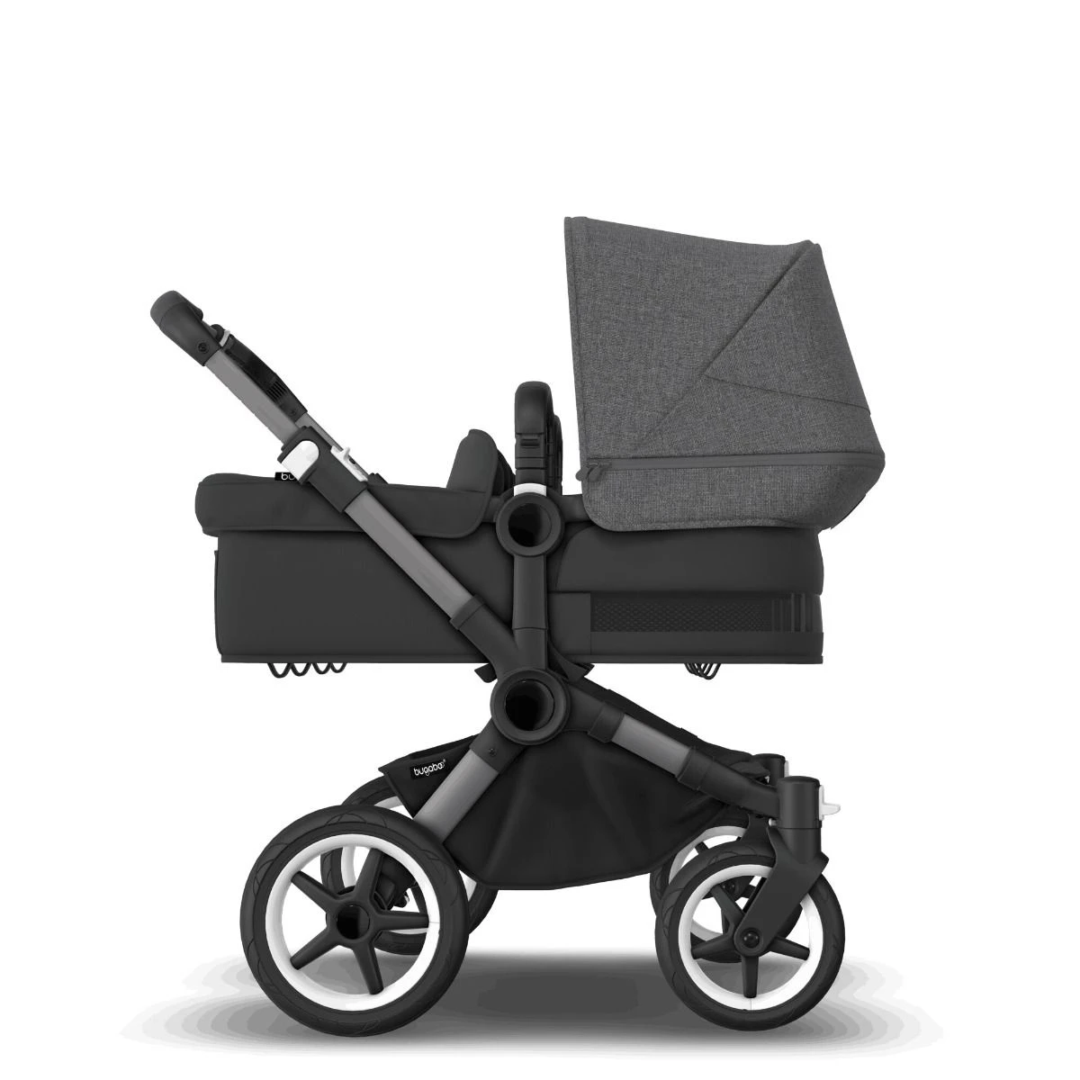 Bugaboo Donkey 5 Twin Graphite - Midnight Black - Grey Melange 3 Bugaboo Donkey 5 Twin Graphite - Midnight Black - Grey Melange