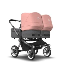 Bugaboo Donkey 5 Twin Graphite - Grey Melange - Morning Pink -Baby Product Winkel bugaboo donkey 5 twin graphite grey melange morning pink 2
