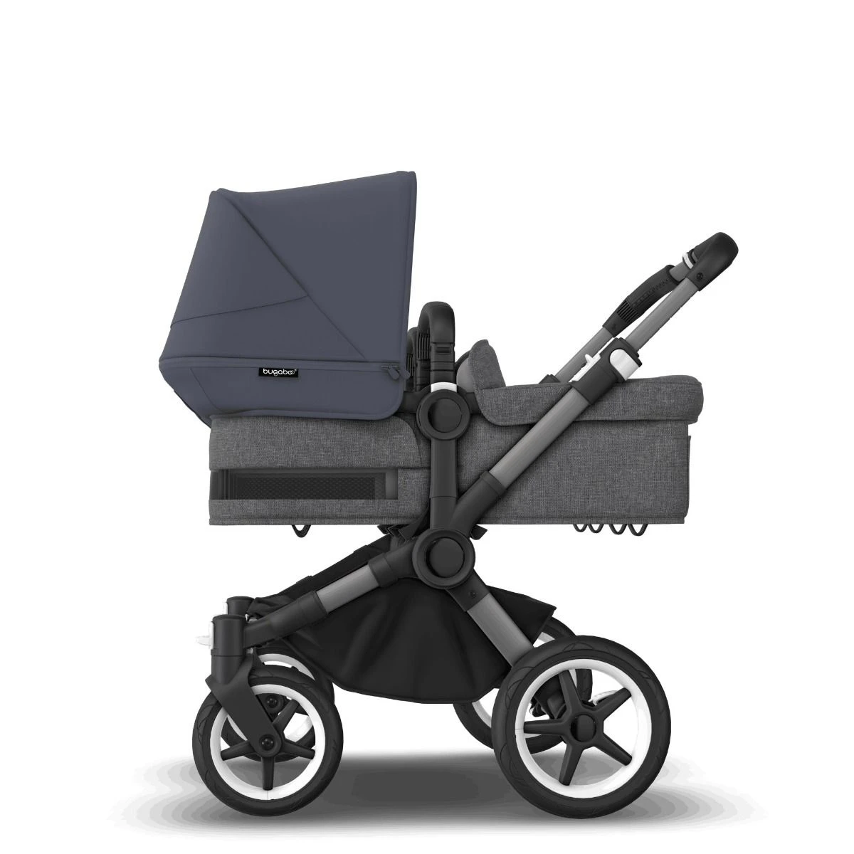 Bugaboo Donkey 5 Twin Graphite - Grey Melange - Stormy Blue 7 Bugaboo Donkey 5 Twin Graphite - Grey Melange - Stormy Blue - Afbeelding 5