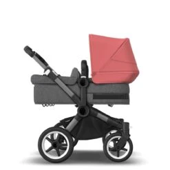 Bugaboo Donkey 5 Twin Graphite - Grey Melange - Sunrise Red -Baby Product Winkel bugaboo donkey 5 twin graphite grey melange sunrise red