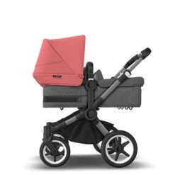 Bugaboo Donkey 5 Twin Graphite - Grey Melange - Sunrise Red -Baby Product Winkel bugaboo donkey 5 twin graphite grey melange sunrise red 4