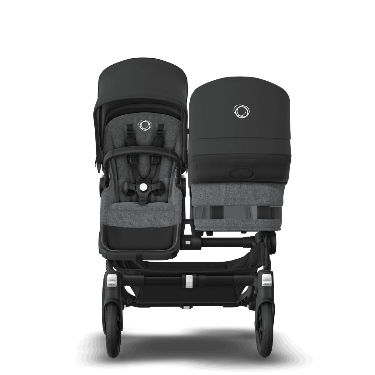 Bugaboo Donkey 5 Duo Black - Grey Melange - Midnight Black 5 Bugaboo Donkey 5 Duo Black - Grey Melange - Midnight Black - Afbeelding 3