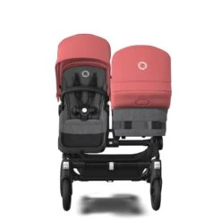 Bugaboo Donkey 5 Duo Black - Grey Melange - Sunrise Red 14 Bugaboo Donkey 5 Duo Black - Grey Melange - Sunrise Red -Baby Product Winkel bugaboo donkey duo black grey melange sunrise red 2