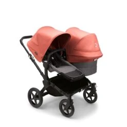 Bugaboo Donkey 5 Duo Black - Grey Melange - Sunrise Red