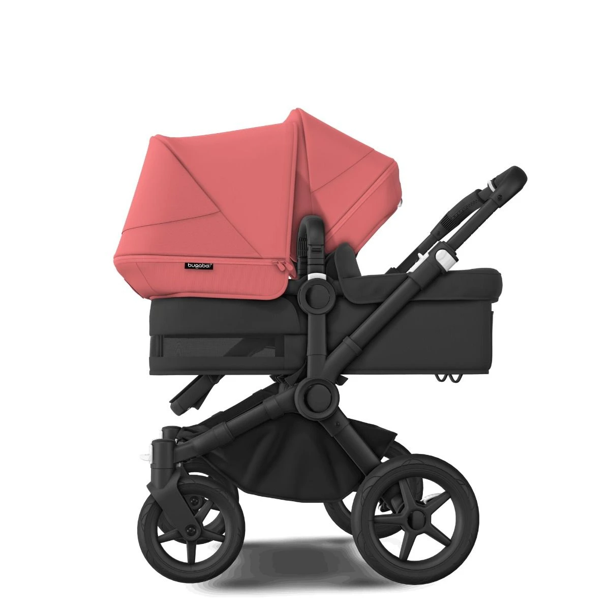 Bugaboo Donkey 5 Duo Black - Midnight Black - Sunrise Red 6 Bugaboo Donkey 5 Duo Black - Midnight Black - Sunrise Red - Afbeelding 4