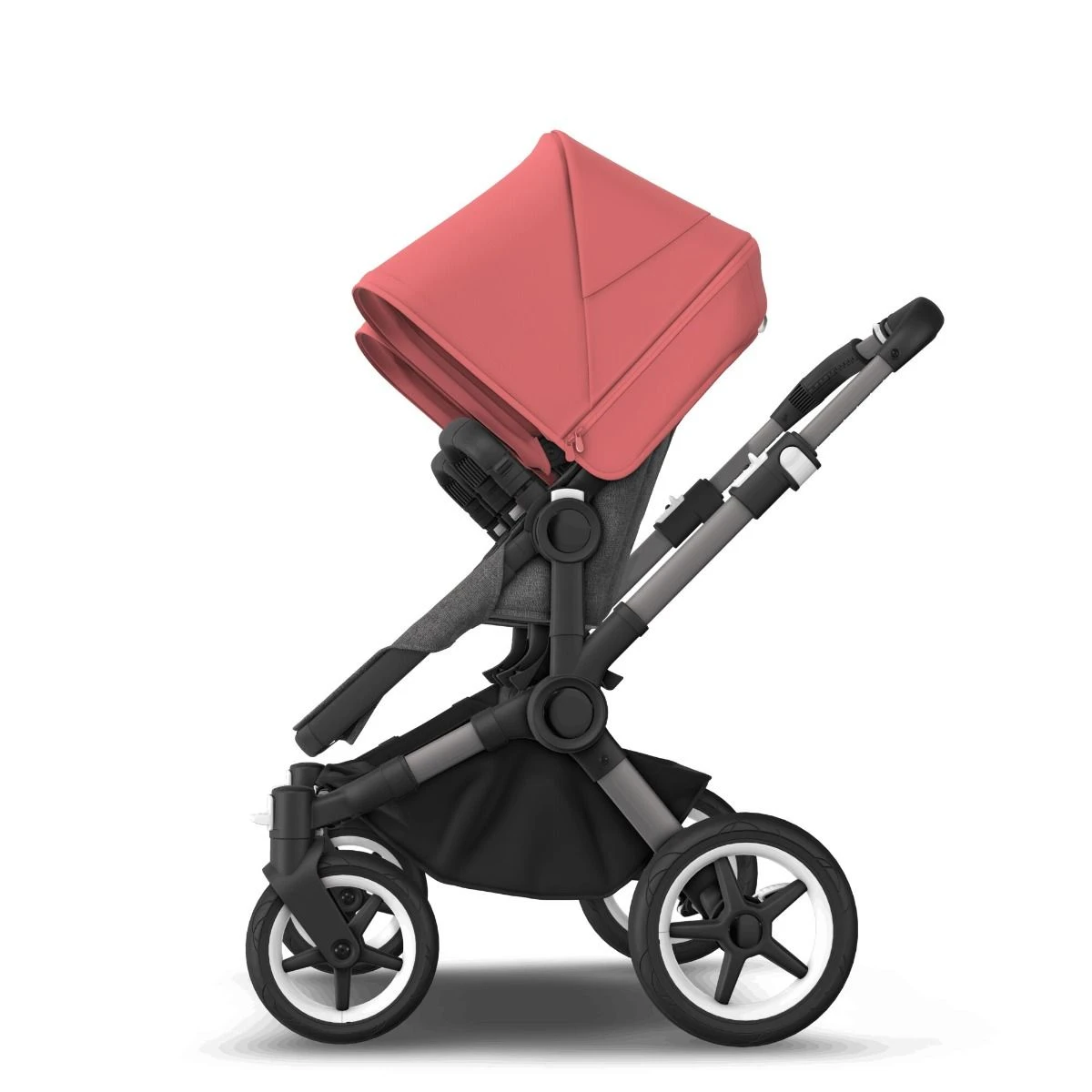 Bugaboo Donkey 5 Duo Graphite - Grey Melange - Sunrise Red 10 Bugaboo Donkey 5 Duo Graphite - Grey Melange - Sunrise Red - Afbeelding 8
