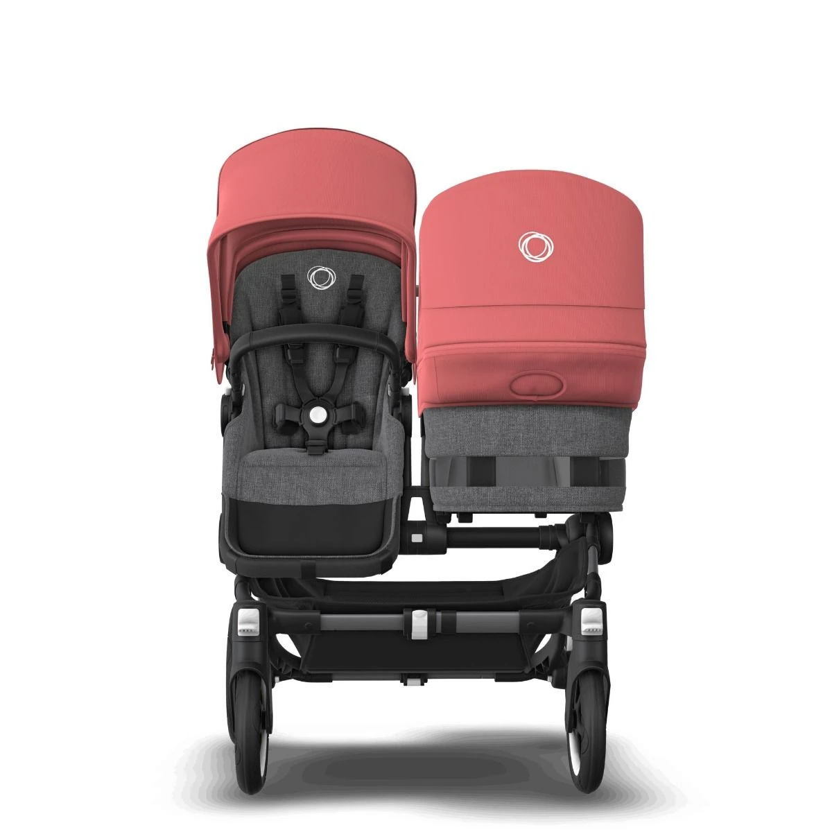 Bugaboo Donkey 5 Duo Graphite - Grey Melange - Sunrise Red 6 Bugaboo Donkey 5 Duo Graphite - Grey Melange - Sunrise Red - Afbeelding 4
