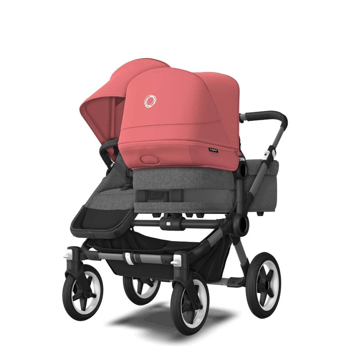 Bugaboo Donkey 5 Duo Graphite - Grey Melange - Sunrise Red 4 Bugaboo Donkey 5 Duo Graphite - Grey Melange - Sunrise Red - Afbeelding 2