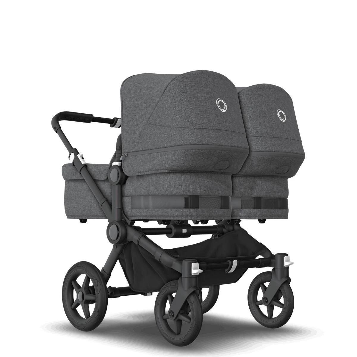 Bugaboo Donkey 5 Twin Black - Grey Melange -Grey Melange 4 Bugaboo Donkey 5 Twin Black - Grey Melange -Grey Melange - Afbeelding 2