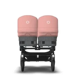 Bugaboo Donkey 5 Twin Black - Grey Melange -Morning Pink -Baby Product Winkel bugaboo donkey twin black grey melange morning pink