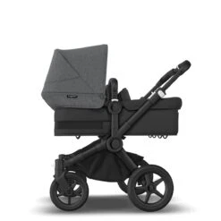 Bugaboo Donkey 5 Twin Black - Midnight Black - Grey Melange -Baby Product Winkel bugaboo donkey twin black midnight black grey melange
