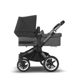 Bugaboo Donkey 5 Twin Graphite - Grey Melange - Midnight Black -Baby Product Winkel bugaboo donkey twin graphite grey melange black 4 2